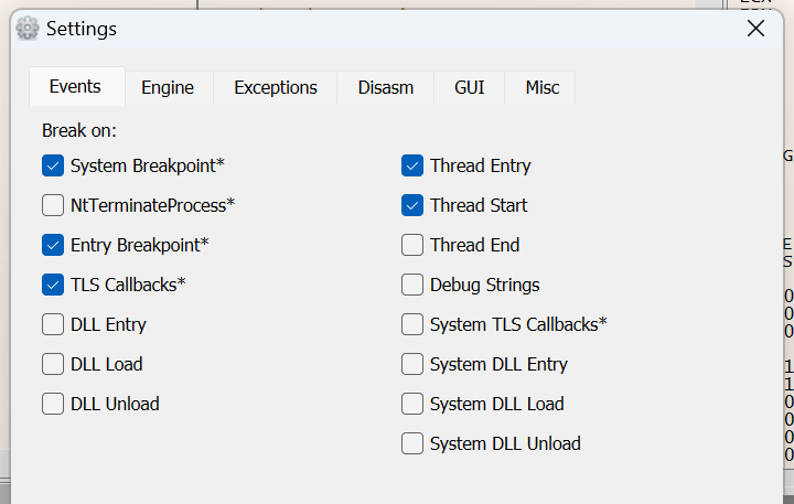 Breakpoint options